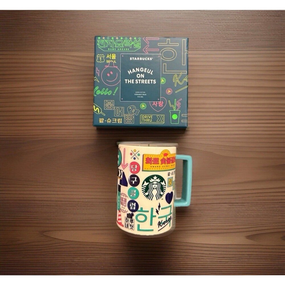 Starbucks Korea 2026 Hangeul Xion Mug 414ml 14oz Hangul on the Streets 14oz